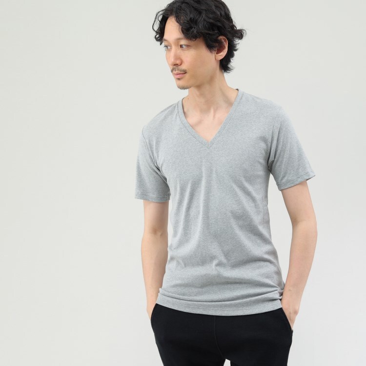 タケオキクチ(TAKEO KIKUCHI)の【MADE IN JAPAN】ベーシック半袖VネックTシャツ